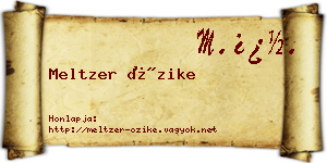 Meltzer Őzike névjegykártya
